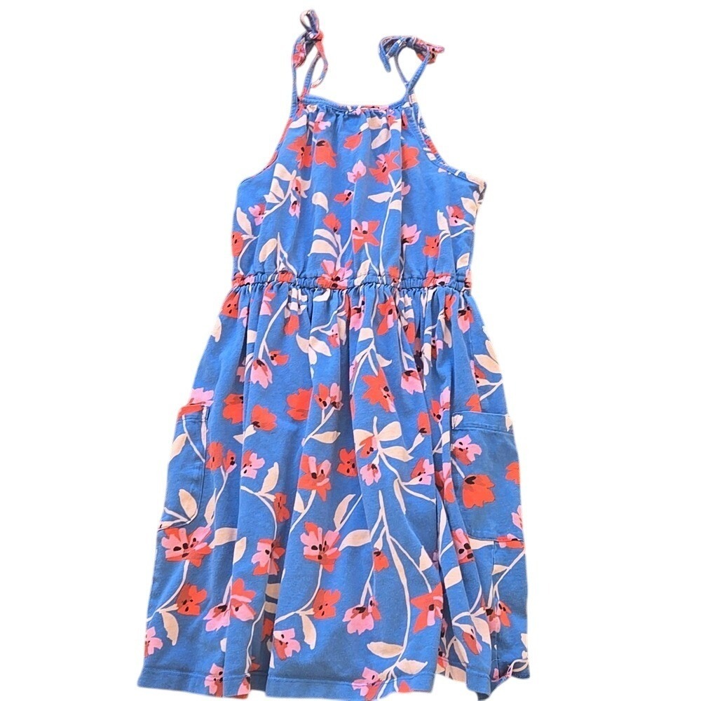 Tea Collection Floral Tank Sleeveless Dress Size 10 100% Cotton Colorful‎ Flowy